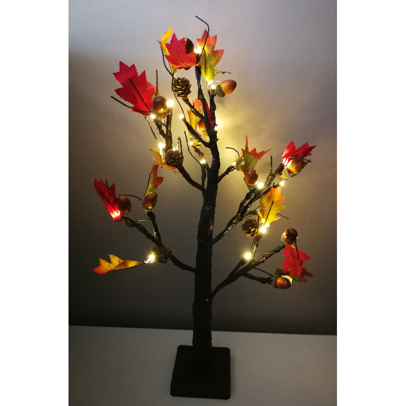Arbre lumineux pour pile de chêne acorn décoration table
