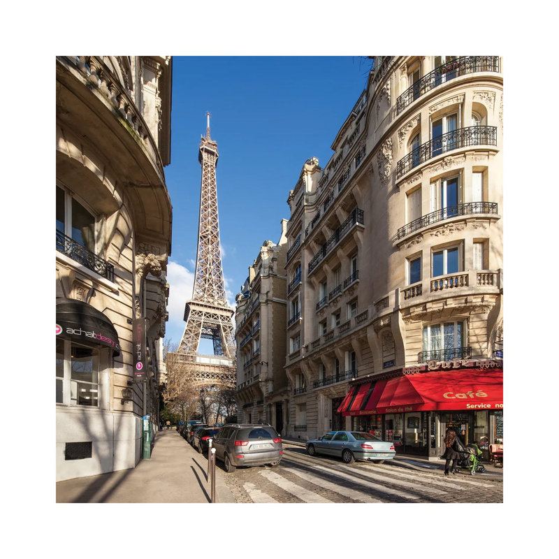 Rue De Buenos-Aires With View Of The Eiffel Tower, Paris, France by Jan Becke - Wrapped Canvas Gallery-Wrapped Canvas Giclée