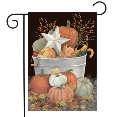 Fall Bushel Primitive Garden Flag