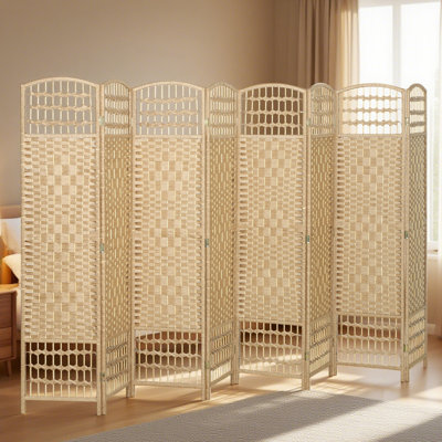 Paravent 8 panneaux pliant - Paravent autoportant pour chambre à coucher / salon, rangement facile