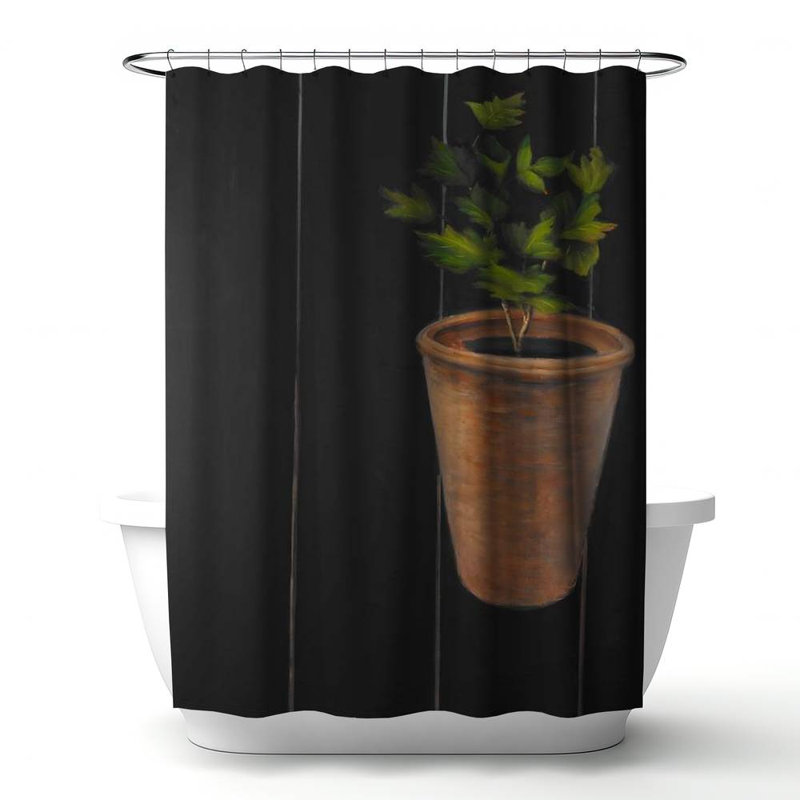 Shower Curtain GA53 – Polyester Shower Curtain, Dye Sublimation Print, 71" W × 74" L