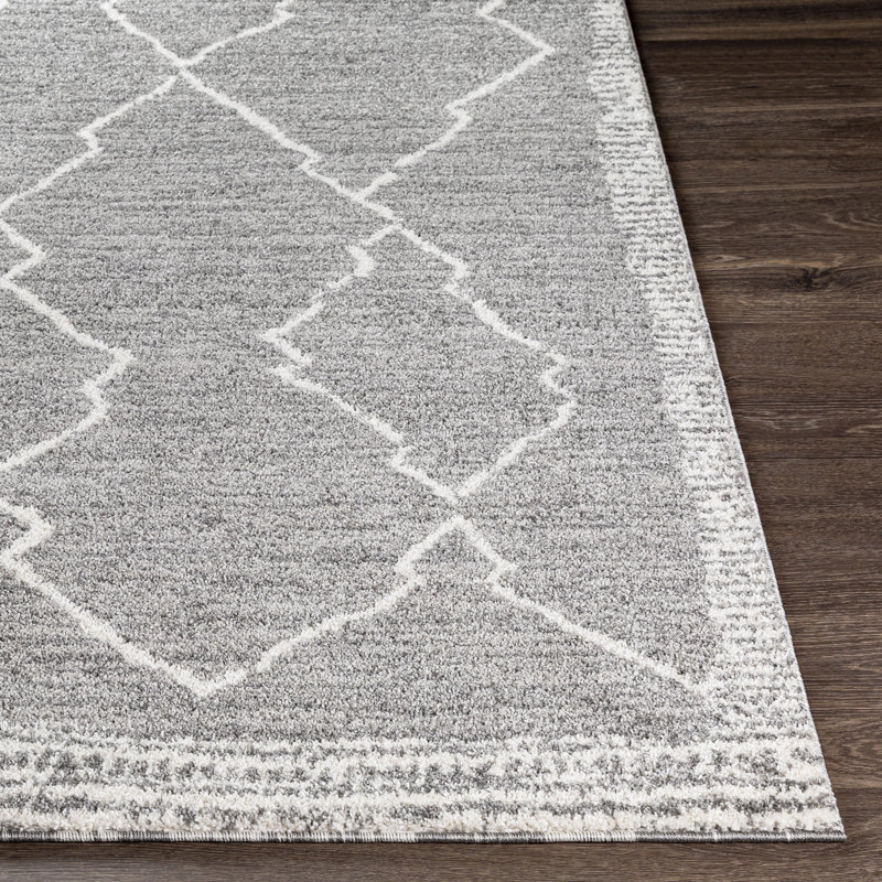 Tapis gris/gris anthracite sud-ouest Arlo, Rectangle 6 pi 7 po x 9 pi