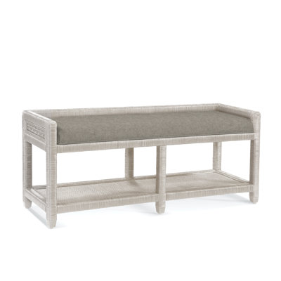 Glinda Wicker Shelves Storage Bench by Birch Lane