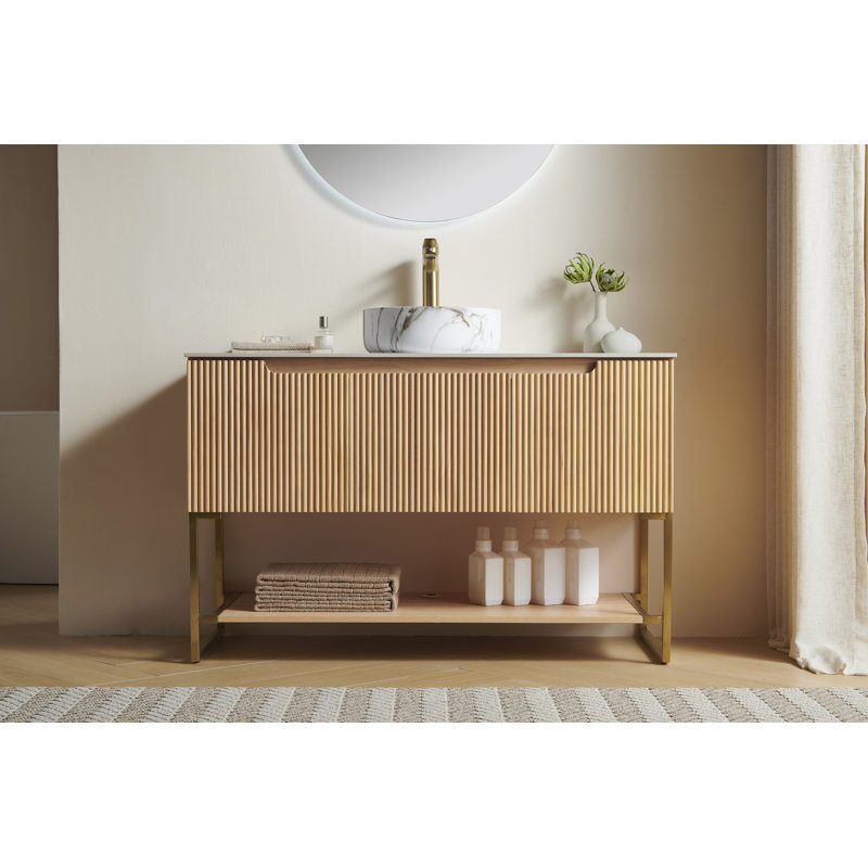 Ensemble de meuble-lavabo avec lavabo autoportant Tulio