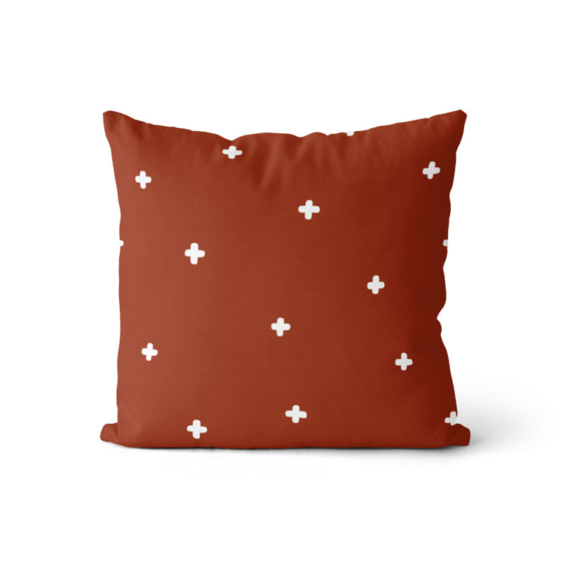 Housse de coussin Jannel, Rouille / Blanc