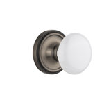 Classic Rosette with White Porcelain Door Knob