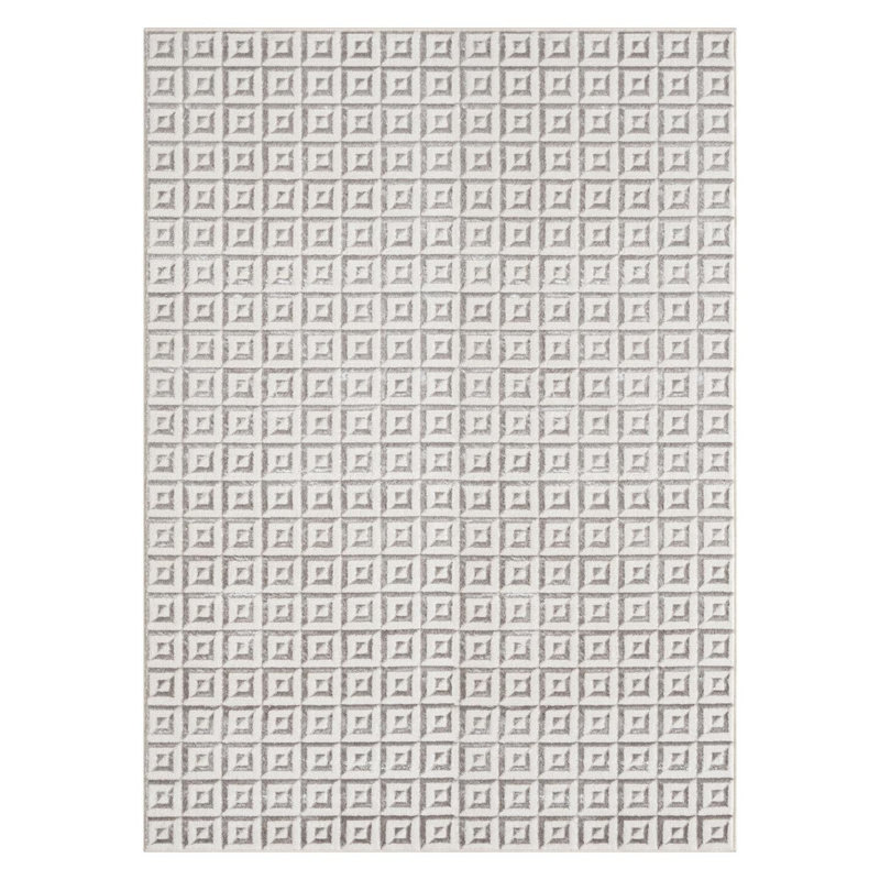 Yulian Geometric Indoor Rug, Rectangle 6'3" x 9'