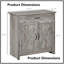 Buffet Farmhouse avec portes de grange, buffet gris 32 po pour cuisine, vestibule ou salon, tiroir et rangement-1102477723