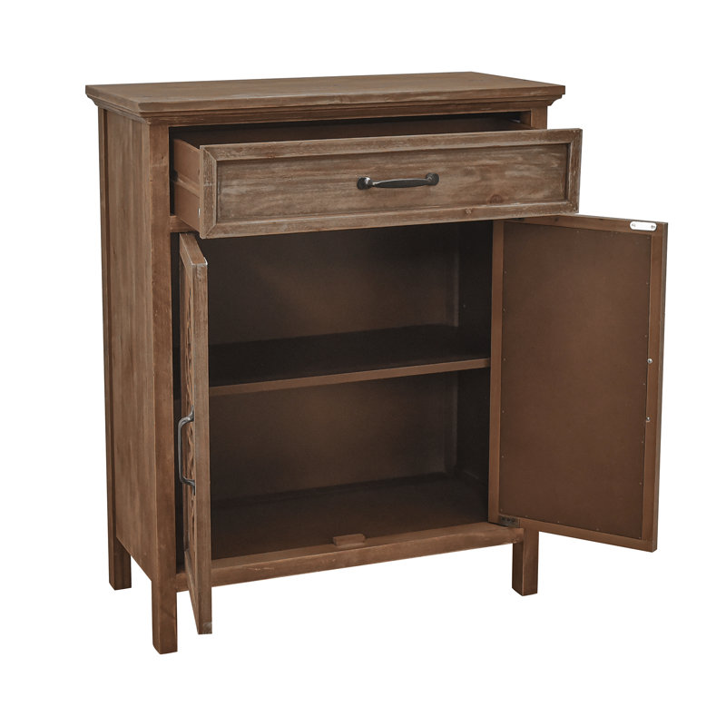 Mirrored Accent Cabinet with Drawer