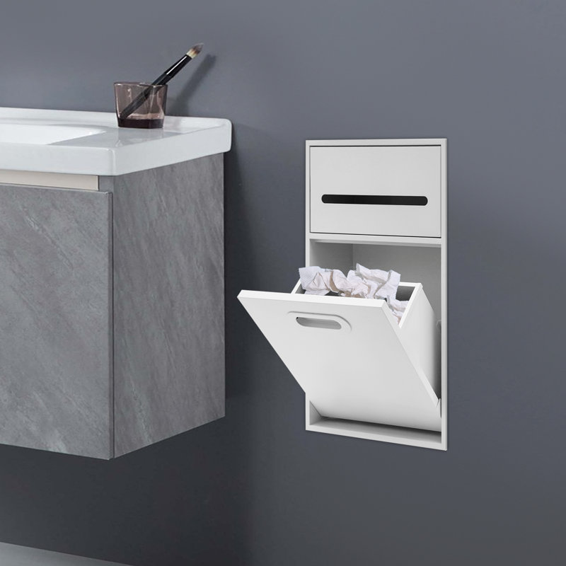 Recessed Tilt Out Wall Mounted Trash Can