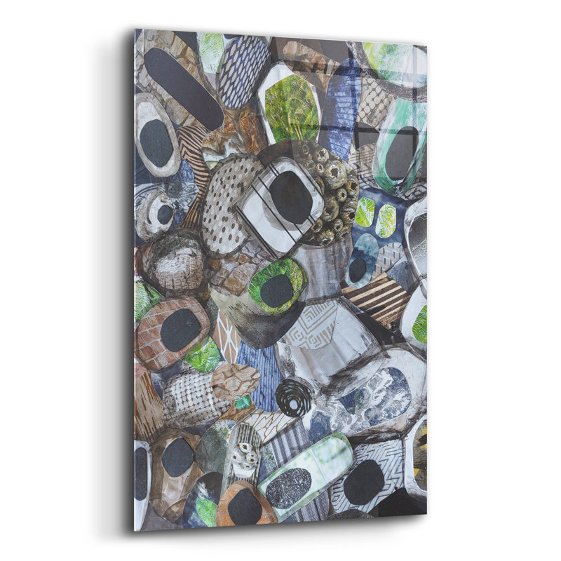 «Cornwall Beach Glass» par Coco Good, art mural en verre acrylique, H 16 po x l 12 po x P 0,13 po