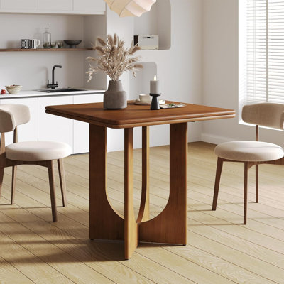 Dining Table with Wood Base