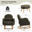 Chaise berçante rembourrée avec repose-pieds Teddy-1783857052