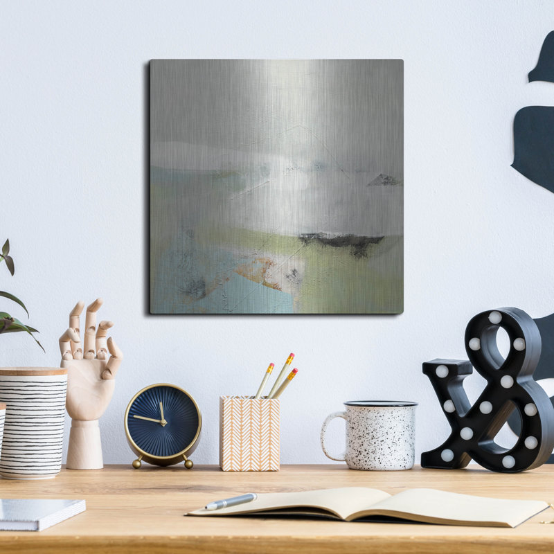 Art mural en métal luxueux «Return Home» par Megan Chapman, 12 po x 12 po, H 12 po x l 12 po