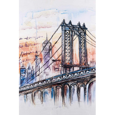 " Bridge Sketch With An Handwritten Message "
