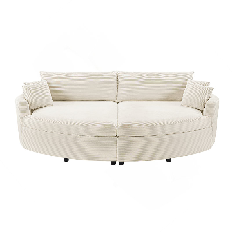 Très grand canapé-lit double avec siège profond et ports USB, idéal pour se détendre dans le salon, avec coussins amovibles et confort amélioré