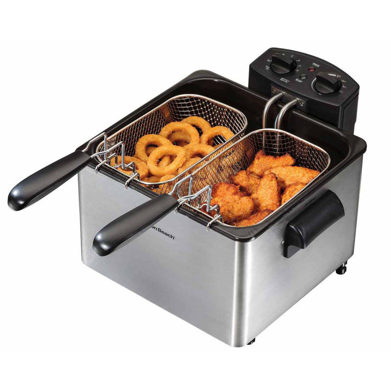 Stainless Steel Dual Basket Electric Deep Fryer