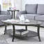 Table basse et tables de bout Chic Gray - contemporaine avec tablette ovale en bois
