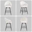 Tabouret de comptoir pivotant rembourré avec dossier incurvé et structure en métal (ensemble de 4)-562760716-562760719