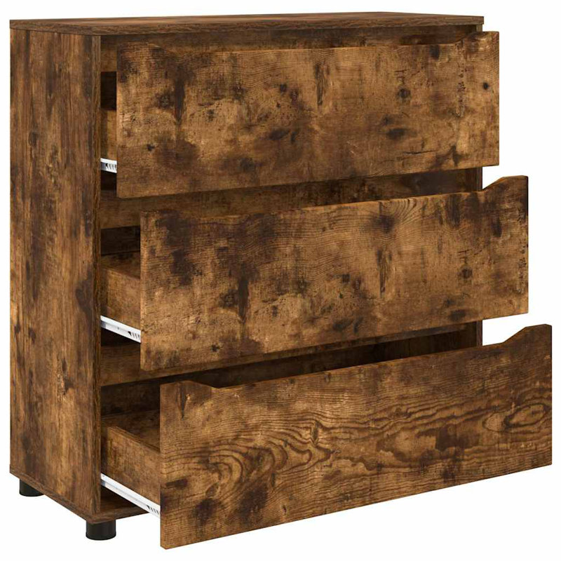 80cm W Chest of Drawers, Smoked Oak