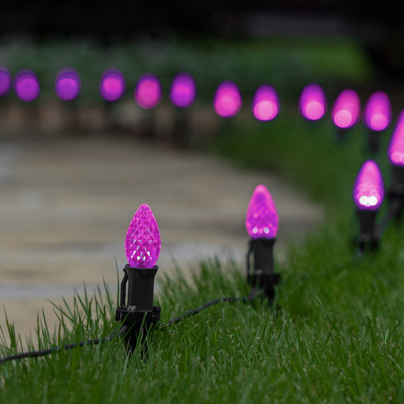 OptiCore LED Shatterproof C7 Christmas Light Replacement Bulbs, Pink