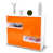 White/High-gloss orange
