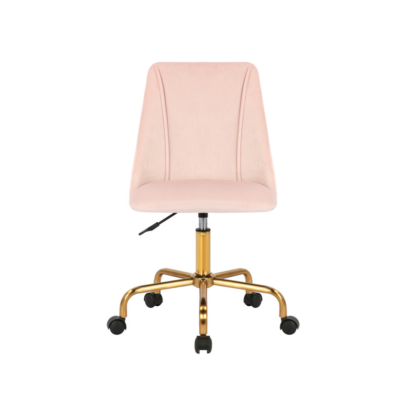 Velvet Office Chair, Pink