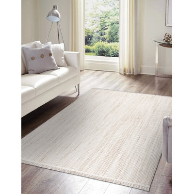Hinote Solid Colour Flatweave Area Rug