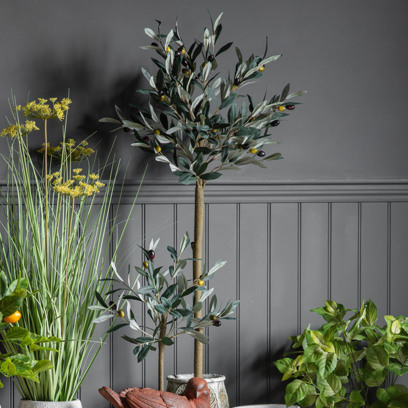 Faux Olive Tree Tree in Pot, 121cm H x 30cm W x 30cm D