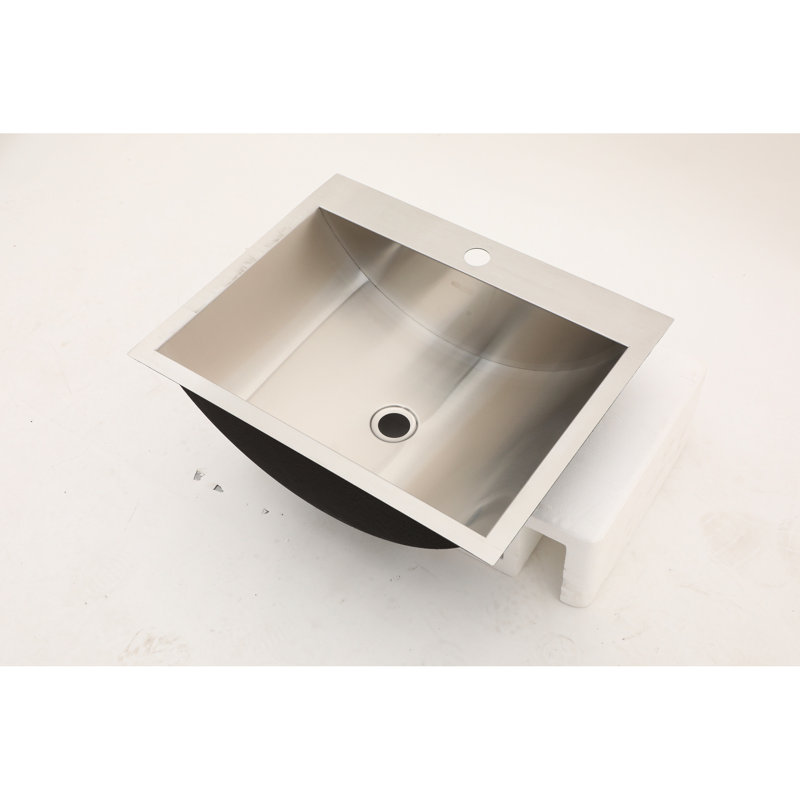 Brushed Nickel Stainless Steel Sink 21X17 - To Dirt And Grime, Clean Drop-In Bathroom 21"X17" Easy Clean, Time