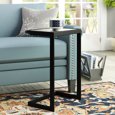 Bonaccord Mirrored Glass Top End Table