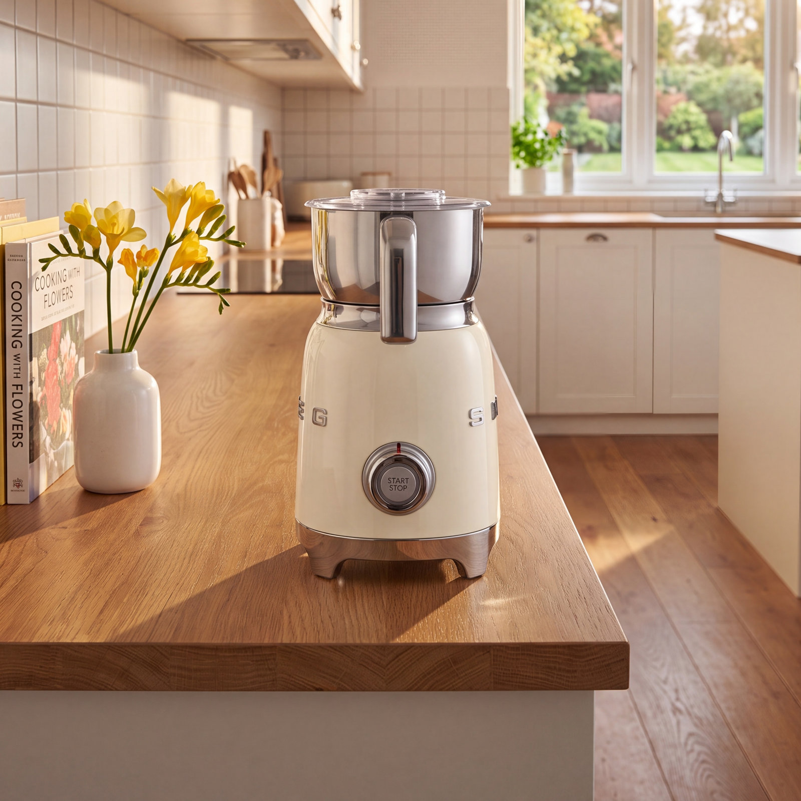 SMEG 50's Retro Style Milk Frother, Cream