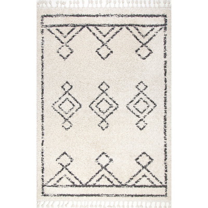 Adian Off-White Area Rug, Rectangle 4' x 6'