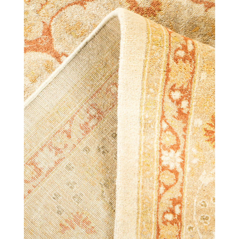 Keller One-of-a-Kind 6' 1" X 9' 1" 2000s Wool Area Rug in Ivory