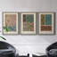Nouveau Decorative X - Ensemble de 3 peintures sur toiles encadrées-1487990061-1487990058