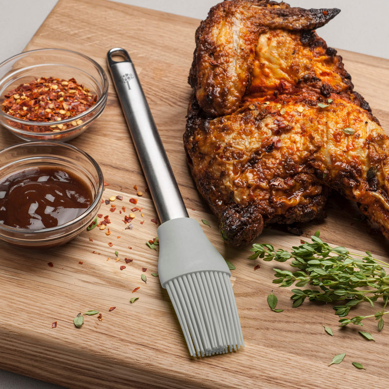 Zeal Silicone Manual Meat Basting Brush, Grey