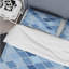 Ensemble de housse de couette moderne bleu et blanc Modern Trellis III-109156117