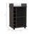 2-Drawer Nightstand Black and Dark Oak-670442712