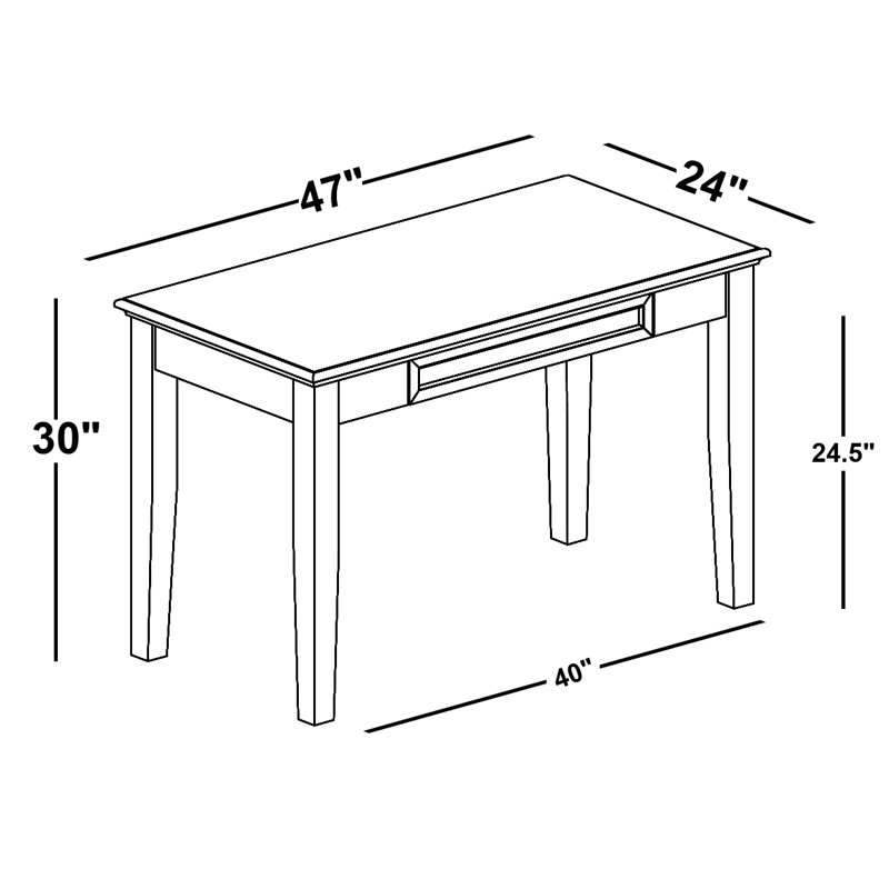 Alicea Writing Desk, Pink