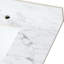 Dessus de meuble-lavabo de salle de bain 37 po x 22 po - Blanc pierre fritté, lavabo rectangulaire encastré en céramique, durabilité durable, comptoir blanc de style classique avec lavabo et 3 trous de robinet