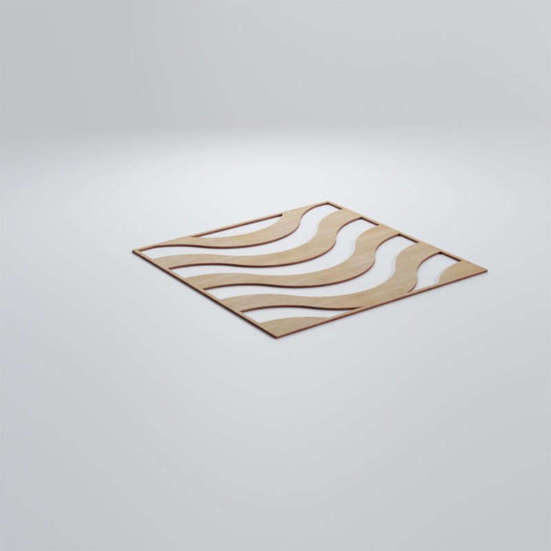 Panneaux muraux décoratifs en bois Parker, Hickory, H 23,375 po x l 23,375 po x P 0,25 po