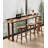 Solid Wood Bar Table with Raised Edge-163624801