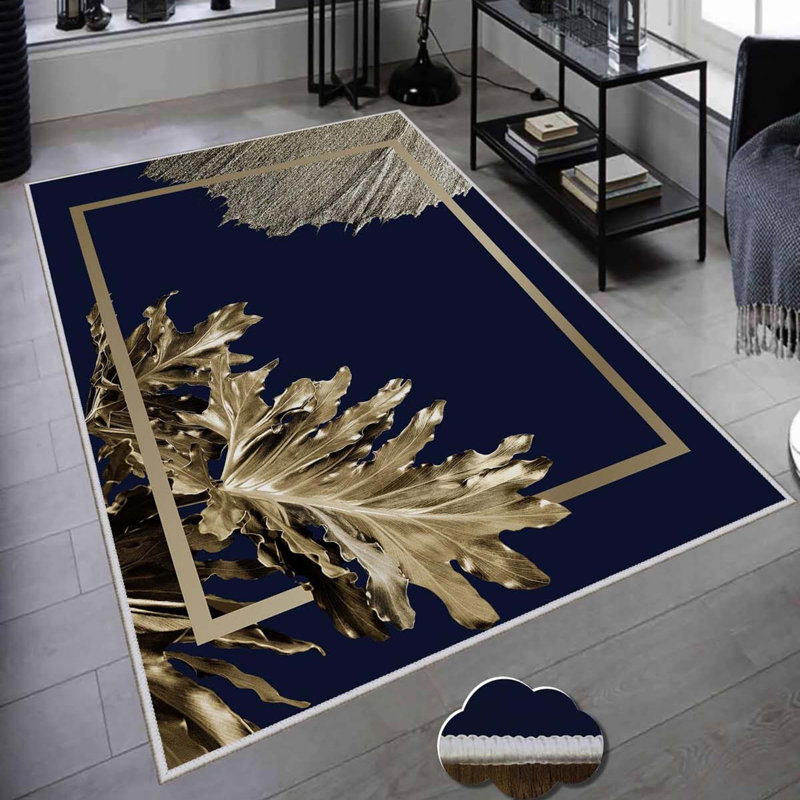 Premium Hall Carpet, 2.6 x 4.9 Feet, 100% Polyester, 650 gr/m² | Antibacterial, Non-Slip PVC Dot Underside, 0.3 in Pile Height | Machine Washable, 3D Digital Print, Durable & Stylish for Home Décor