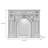 Black Manufactured Wood Freestanding Fireplace
