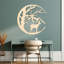 Décoration murale circulaire avec branches d'arbre et cerf - Argent ACM (31,33 po x 32 po)-1789466594-1789466597