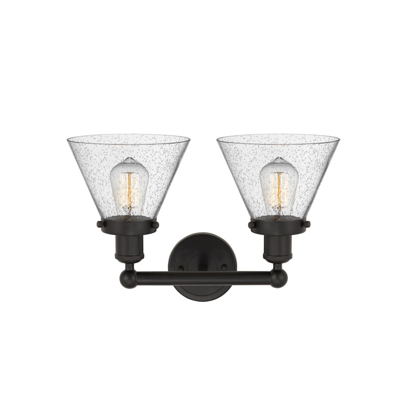 Éclairage pour meuble-lavabo à 2 lumières Artella, Mercurisé, Bronze huilé