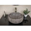Lavabo de salle de bain vasque circulaire gris / brun en pierre