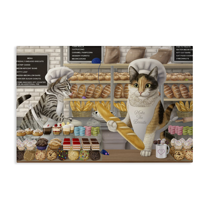  Art mural sur toile Meow Bakery, H 16 po x l 24 po