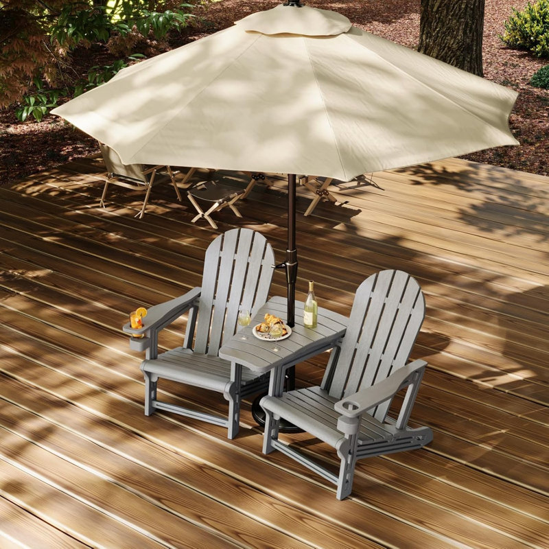 Ensemble de 2 chaises Adirondack (gris)
