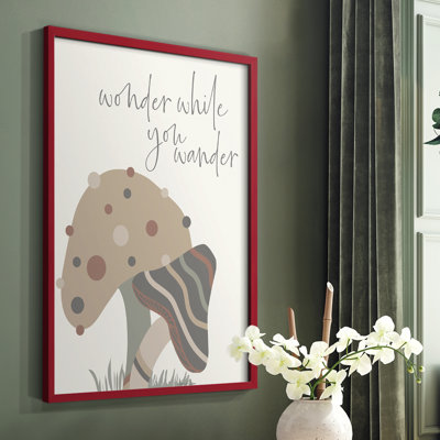 Wonder While you Wander Framed Print - Solid Wood